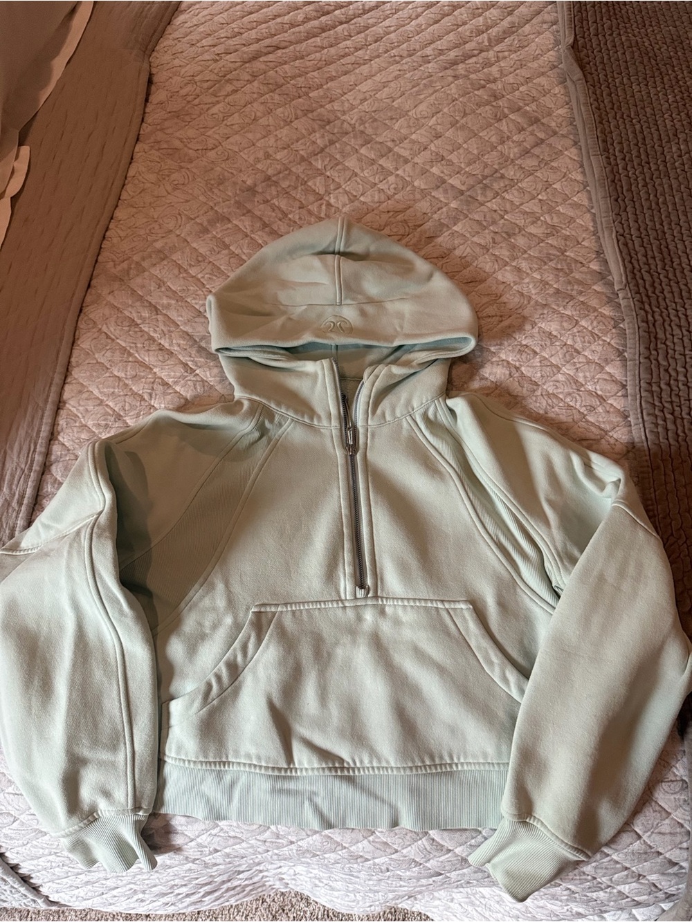 lululemon athletica scuba Half-Zip Hoodie in Pale Mint